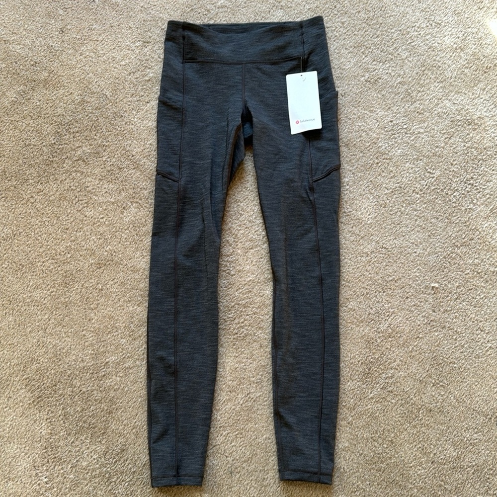 Lululemon speed up tight, 28”, brushed gray, w pockets, size 6